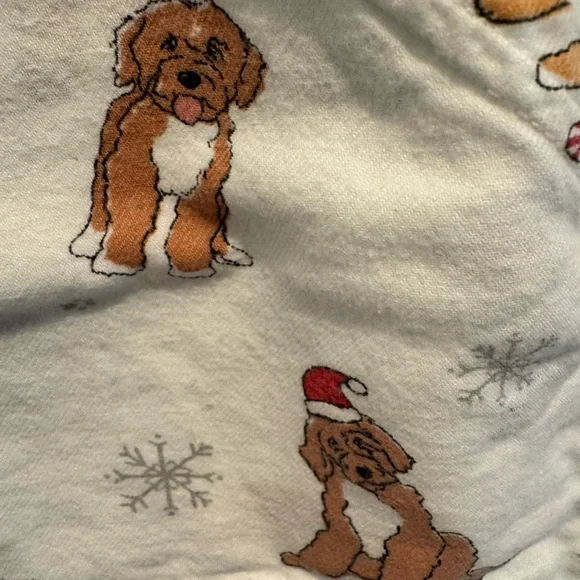 Hollister White Holiday Pajama Shorts with Dogs Print Size L - Picture 9 of 10